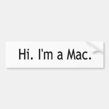 Hallo bin ich ein Mac Autosticker