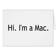Hallo bin ich ein Mac Grußkarte