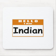Hallo, bin ich indischer… Nametag Mauspad