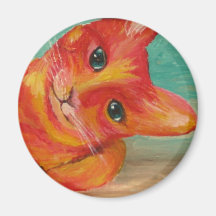 Hallo dort - lustiger Katze Magnet Kühlschrankmagnete