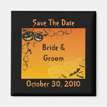 Hallo-Hochzeit Save the Date Magnet Magnete