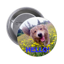 HALLO! - Mergeliger Knopf Anstecknadelbutton
