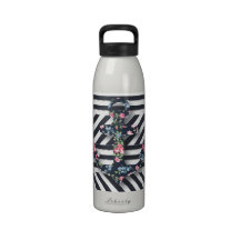 Hallo Seemann! Retro Vintager Seeblumenanker Wasserflasche