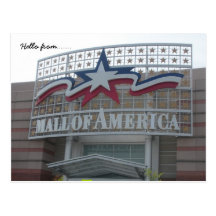 Hallo von… Mall von Amerika Postkarte