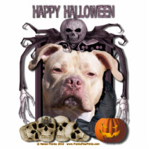 Halloween-Albtraum - Pitbull - Jersey-Mädchen Fotofiguren