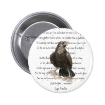 Halloween, Edgar Allen Poe, Rabe, nie wieder Anstecknadelbuttons