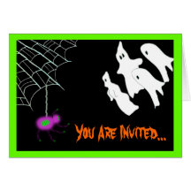 Halloween-Einladungs-Kostüm-Party Grußkarte