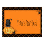 Halloween-Einladungs-Postkarte