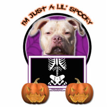 Halloween - gerade ein Lil gespenstisch - Pitbull  Acryl Ausschnitte
