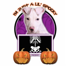 Halloween - gerade ein Lil gespenstisch - Pitbull  Foto Skulptur