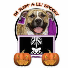 Halloween - gerade ein Lil gespenstisch - Pitbull  Photo Statue