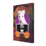 Halloween - gerade ein Lil gespenstisch - Pitbull  Leinwanddruck