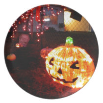 Halloween-Glitzern teller