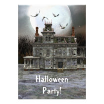 Halloween-Haus-12x18 Einladung einladungen