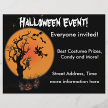 Halloween-Hexe Flyer Druck