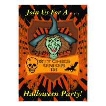 Halloween-Hexe-Party Einladung