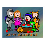 Halloween-Kinder Postkarte