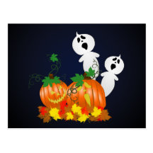Halloween-Kürbis-Flecken-Postkarte