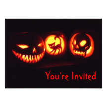 Halloween-Kürbislaterne-Einladung