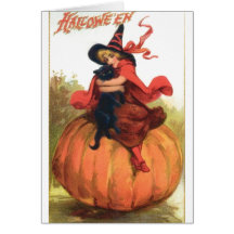 Halloween-Mädchen Grußkarte
