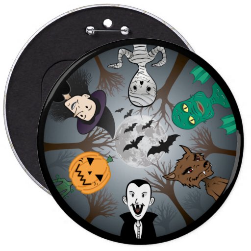 Halloween-Monsters Anstecknadel