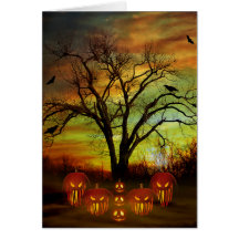 Halloween-Nachtgruß-Karte