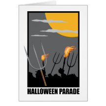 Halloween-Parade Grußkarten