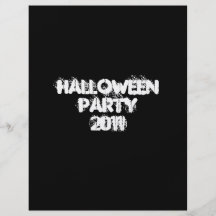 Halloween-Party 2011. Schwarzweiss. Gewohnheit Flyer Druck