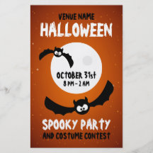 Halloween-Party - Cartoon schlägt Flyer