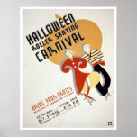 Halloween-Rollen-Skaten 1936 WPA Posterdruck