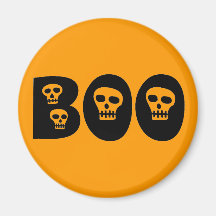 Halloween-Schädel "Boo " Magnete