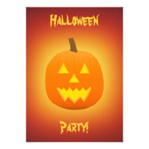 Halloween: Schlechte Kürbislaterne: Einladungs-Kar