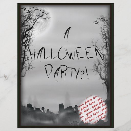 Halloween-Szenen-Foto-Rahmen Flyerdesign