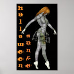 Halloween-Tanz Steampunk rostiges Goth Mannequin Plakat