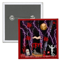 HALLOWEEN-VORGARTEN ANSTECKNADELBUTTONS