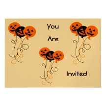 HalloweenBallons Invatations Individuelle Einladung