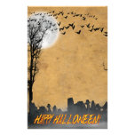 Halloweengraveyard-Szenen-Silhouette Büropapiere