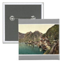 Hallstatt, Oberösterreich, Austro-Ungarn klassisch Anstecknadelbuttons