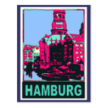 Hamburg-Reise-Plakat Postkarte
