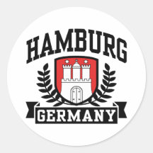 Hamburg Runder Aufkleber