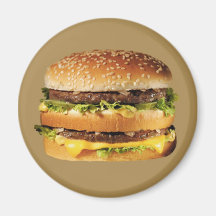 Hamburger auf Tan Kühlschrankmagnet