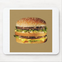 Hamburger auf Tan Mousepads