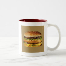 Hamburger auf Tan Tee Haferl