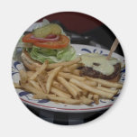 Hamburger und Fischrogen Kühlschrankmagnet