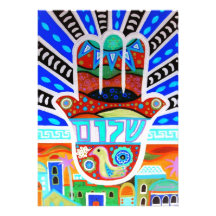 Hamsa Judaika-Bar-Schläger Mitzvah Einladung