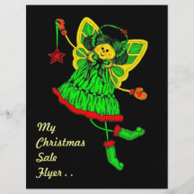 Hand gezeichneter Weihnachtsengel mit Gedicht Flyer