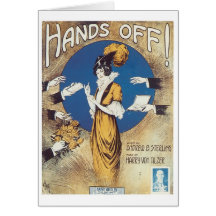 Hände weg! Vintage Songbook-Abdeckung Karten