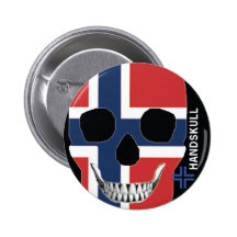 HANDSKULL Norwegen - Knopf Anstecknadelbuttons