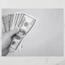 Handvoll Geld Flyer Druck