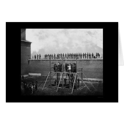 Hängen der Lincoln-Verschwörer 1865 Grußkarten
